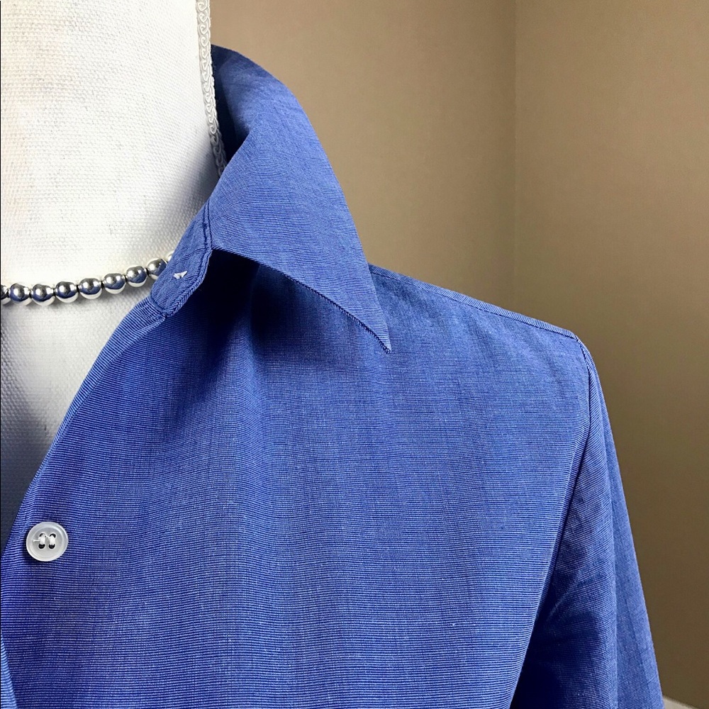 Casual Corner, Blue Button Down Shirt, Size M